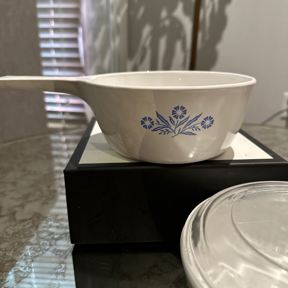Corning Ware blue cornflower sauce pans!